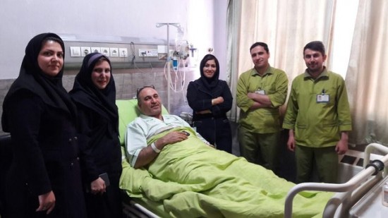 حمید فرخ نژاد در بیمارستان