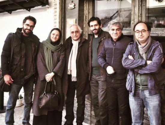 حسین پورمحمدی(سومین نفر از راست) در کنار شمس لنگرودی و گلاب آدینه
