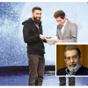 یوسف منصوری(چپ) داماد اصغر پورمحمدی در پشت صحنه "ماه من"