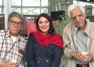 کیومرث پوراحمد، لاله اسکندری و علیرضا زریندست در پشتصحنه "تیغ و ترمه"