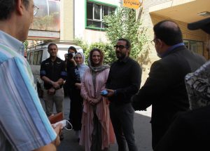 امین امانی و همسرش نگین معتضدی در دیدار با مدیران سیما