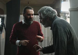 فرخ نعمتی و مهدی فردقادری در پشت صحنه "آزردگان"