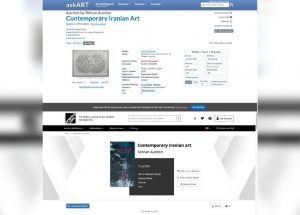 پرونده شانزدهمین دوره حراج تهران در دو وبگاه مهم دنیا؛ askART و Artprice+عکس