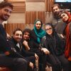 آرزو ارزانش و فرزاد فرزین در پشت صحنه آهنگ دونفره