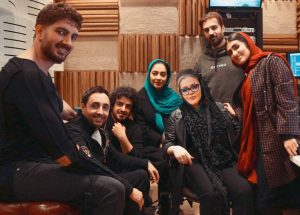 آرزو ارزانش و فرزاد فرزین در پشت صحنه آهنگ دونفره