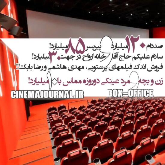 آمار فروش سینماهای ایران تا ۳ مرداد ۱۴۰۴