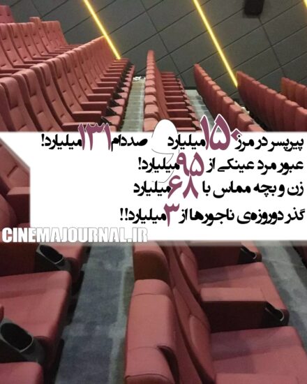 آمار فروش سینماها تا ۷ شهریور ۱۴۰۴