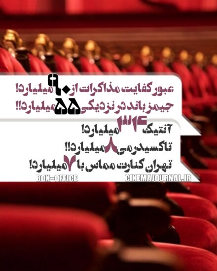 آمار فروش سینماهای ایران تا اول خرداد ۱۴۰۵